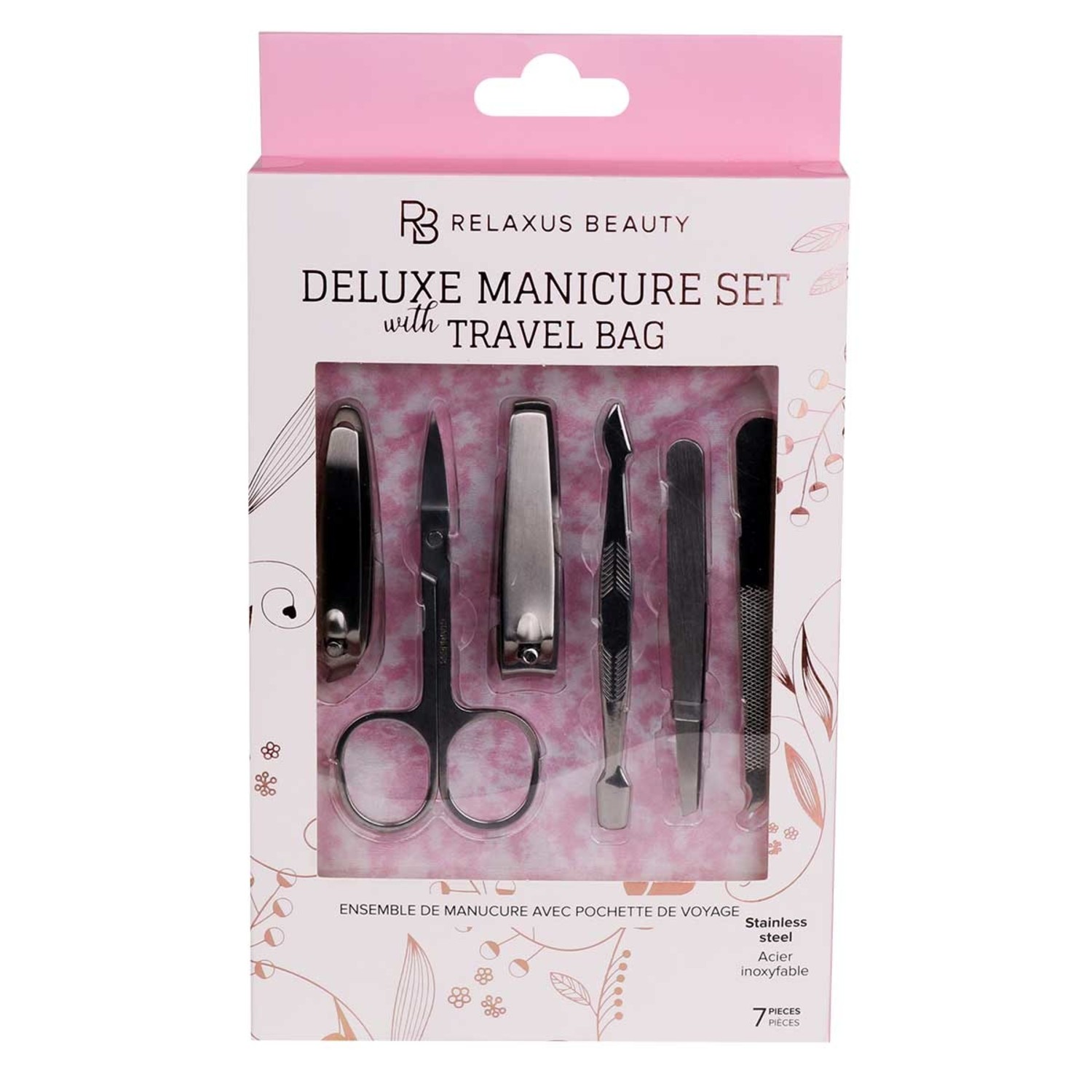 RelaxusDeluxe Manicure Set With Travel Bag Just Bags Luggage Center