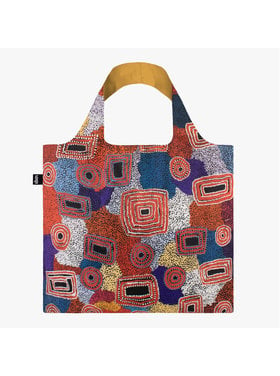 LOQI Spiral Grids Shopper Bag Red