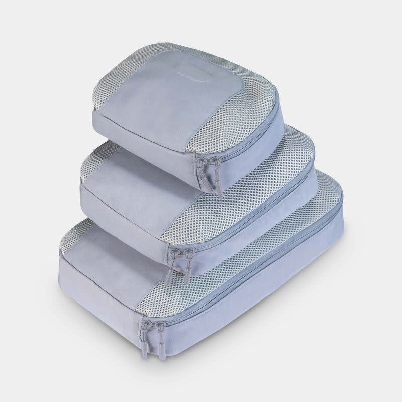 Travelon Set of 3 Packing Cubes- Dusty Blue - Just Bags Luggage Center