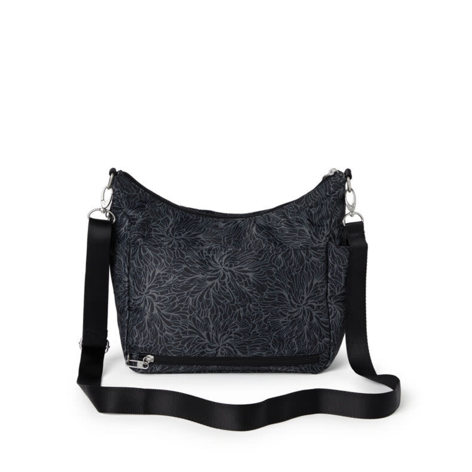 Baggallini Modern Everywhere Hobo- Midnight Blossom Just Bags
