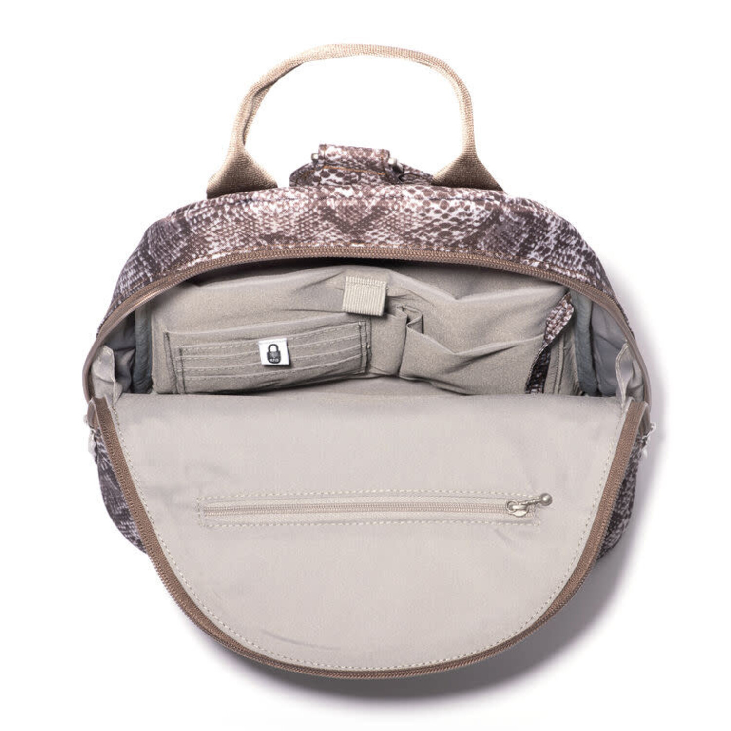 Baggallini Baggallini Naples Convertible Backpack Tan Python