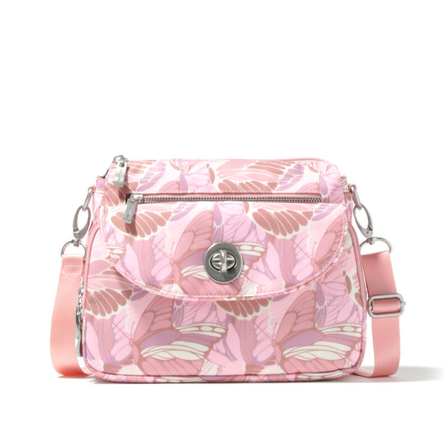 Baggallini Calais Crossbody Bag Pink Butterfly Just Bags Luggage