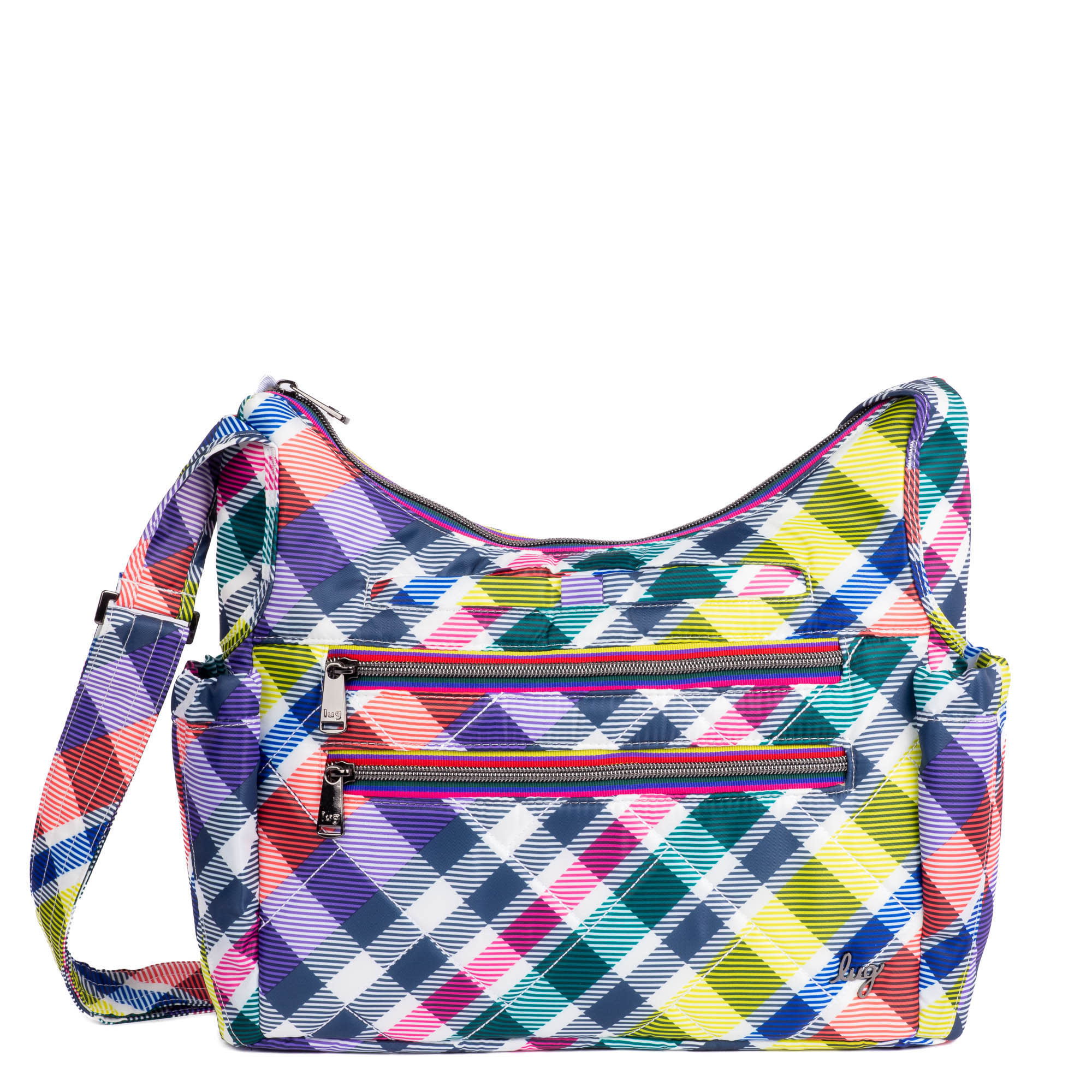 Lug Camper SE Crossbody Bag Playful Plaid Just Bags Luggage Center