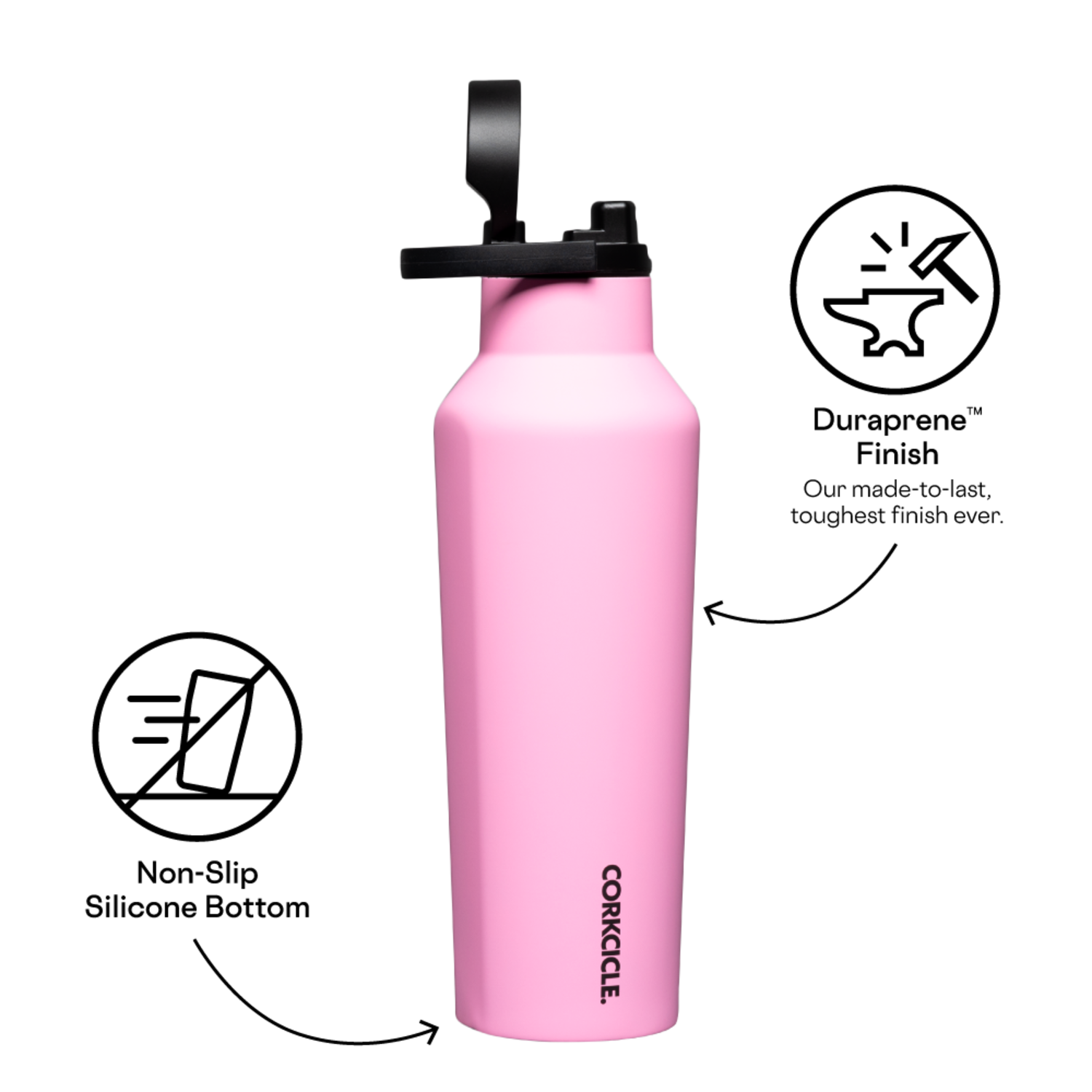 Corkcicle Sport Canteen 20oz- Sun-Soaked Pink - Just Bags Luggage