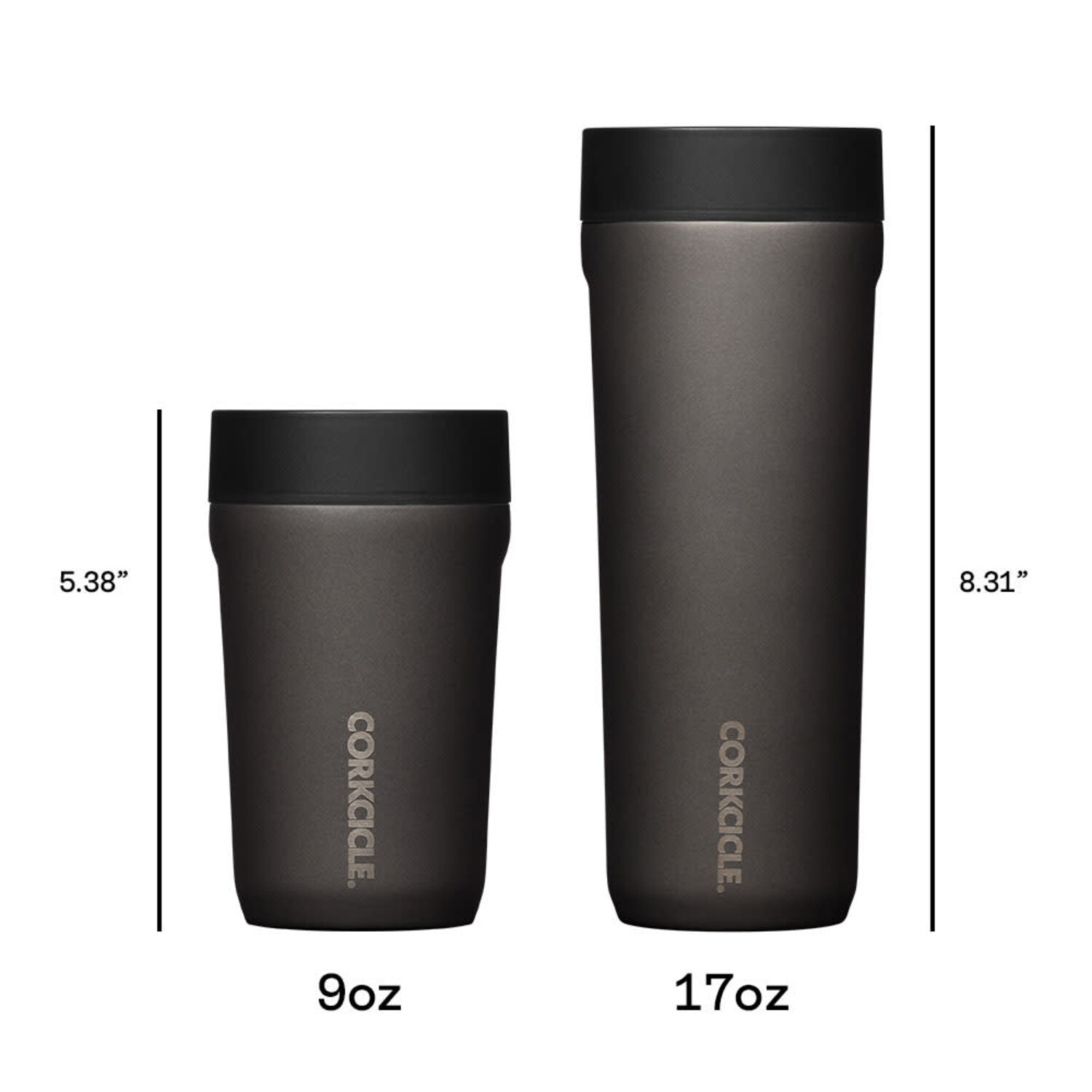 Corkcicle Commuter Cup 9oz- Matte Black - Just Bags Luggage Center