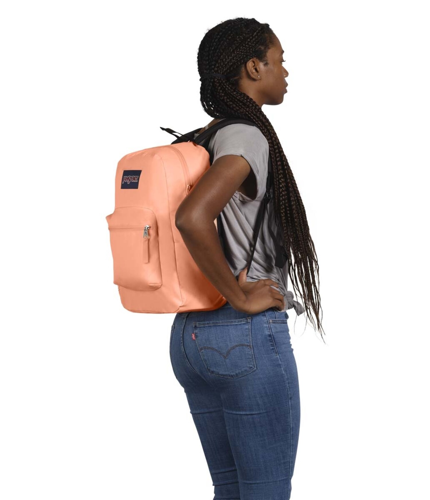 Jansport backpack peach cheap