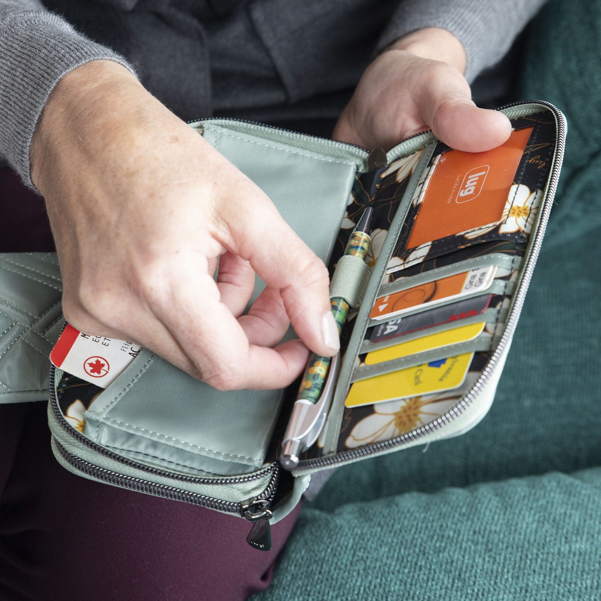 Lug Splits XL Wristlet RFID Wallet - Indigo - Just Bags Luggage Center