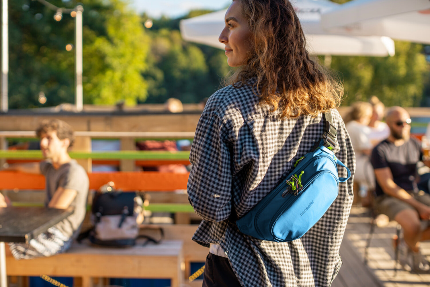 Pacsafe® Eco Anti-Theft Waist Pack- Econyl® Tidal Teal Just Bags