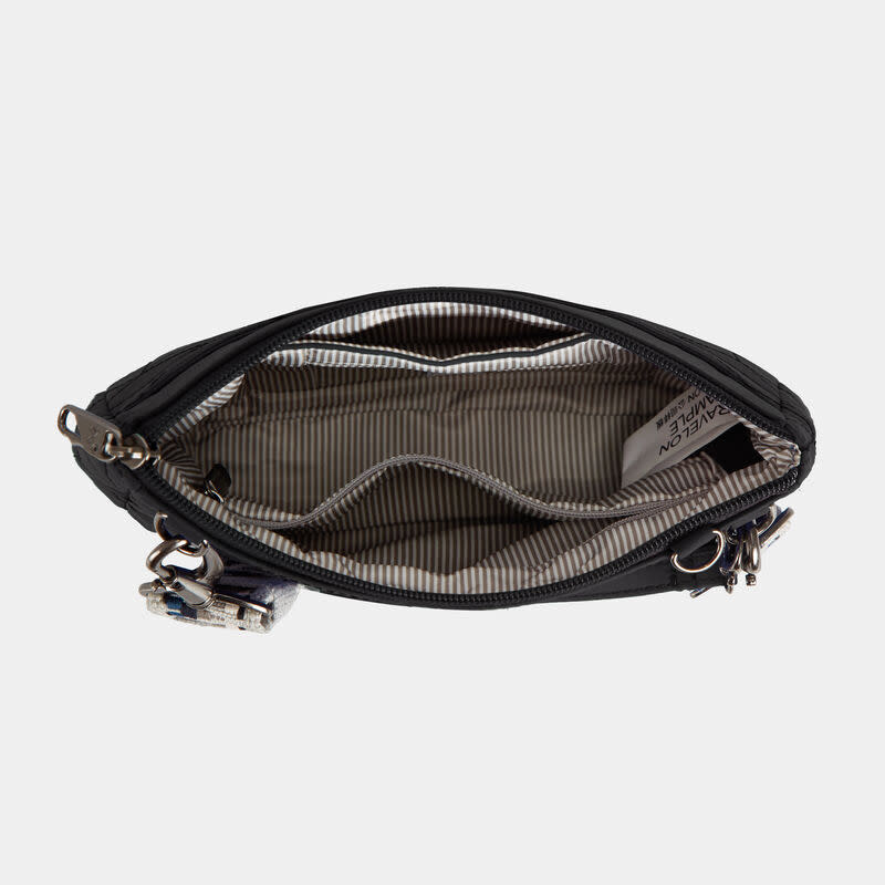 Travelon AntiTheft Boho Clutch Crossbody Black Just Bags Luggage Center