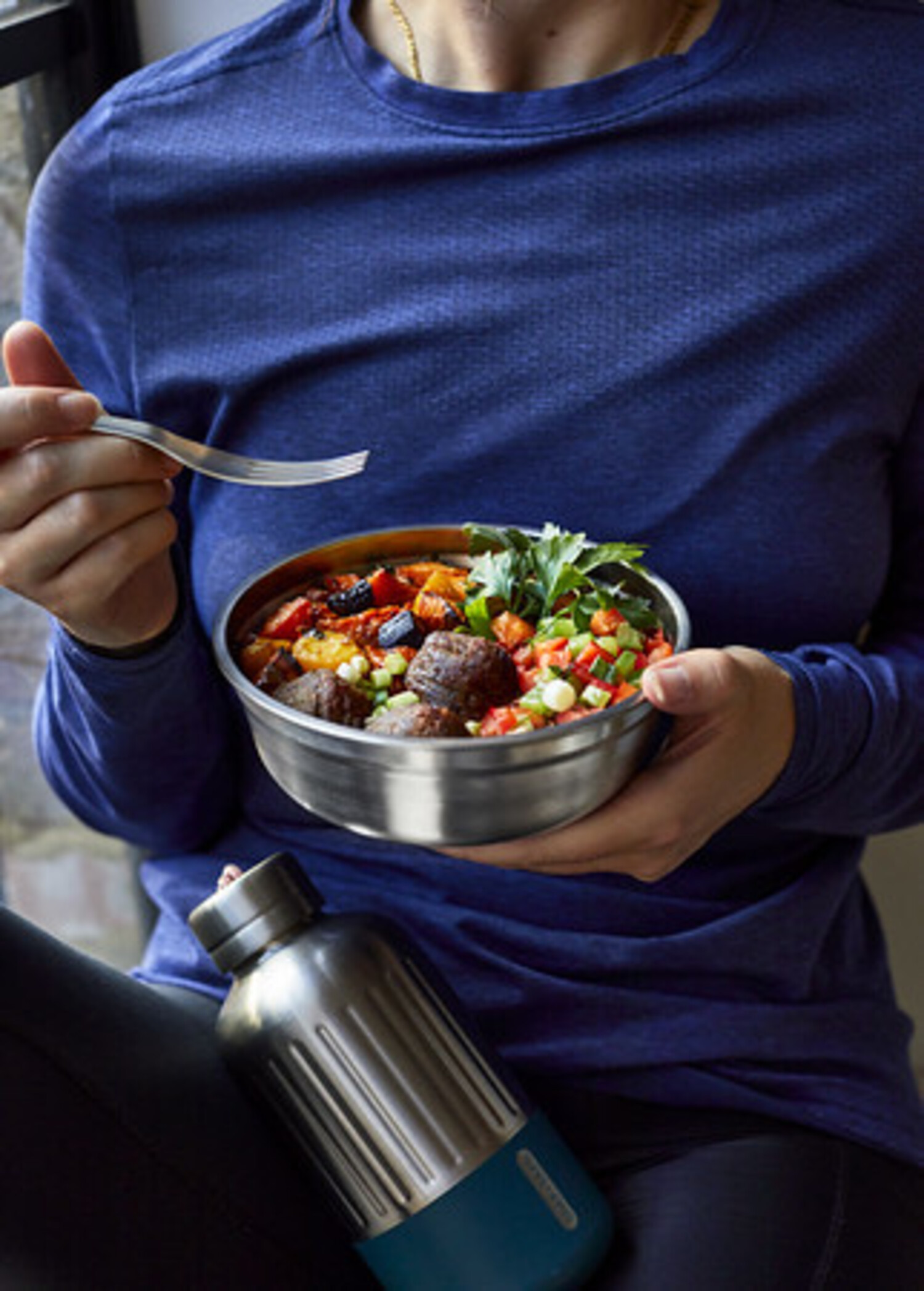 Black + Blum Stainless Steel Lunch Bowl – 950/650ml, Leak-Proof Vacuum Seal, Microwave & Dishwasher Safe