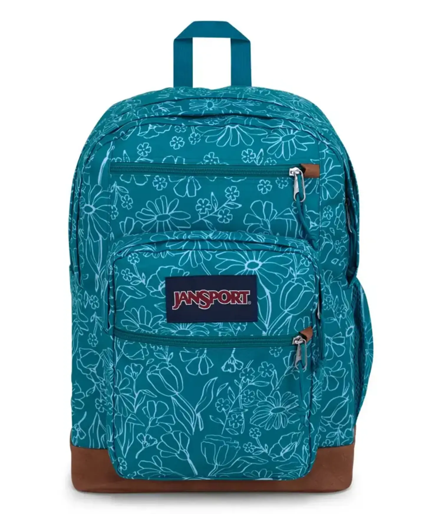 JanSport Cool Student Backpack Delightful Daisies Green