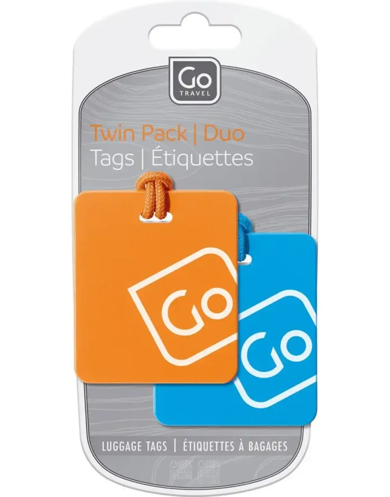 Go Travel Luggage Tags Twin Pack Blue Orange Just Bags Luggage Center