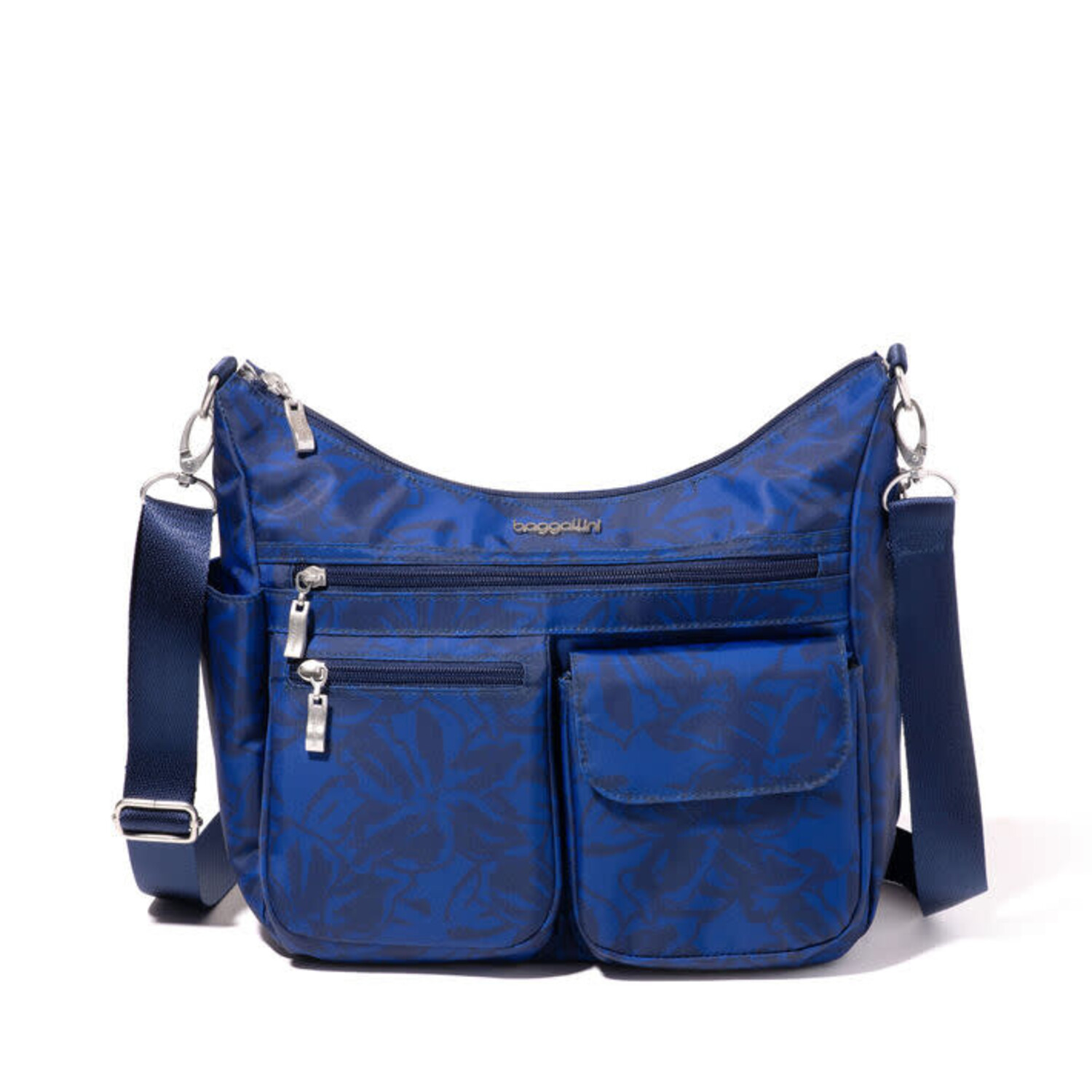 Baggallini Modern Everywhere Hobo- Nightfall Floral Just Bags