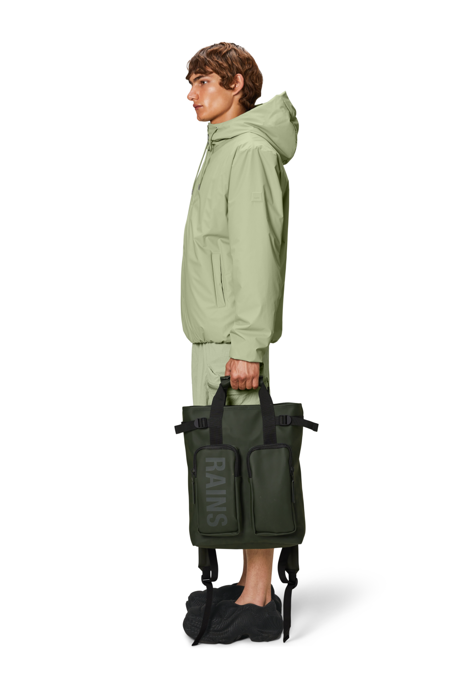 Rains Texel Tote Backpack- Green - Just Bags Luggage Center