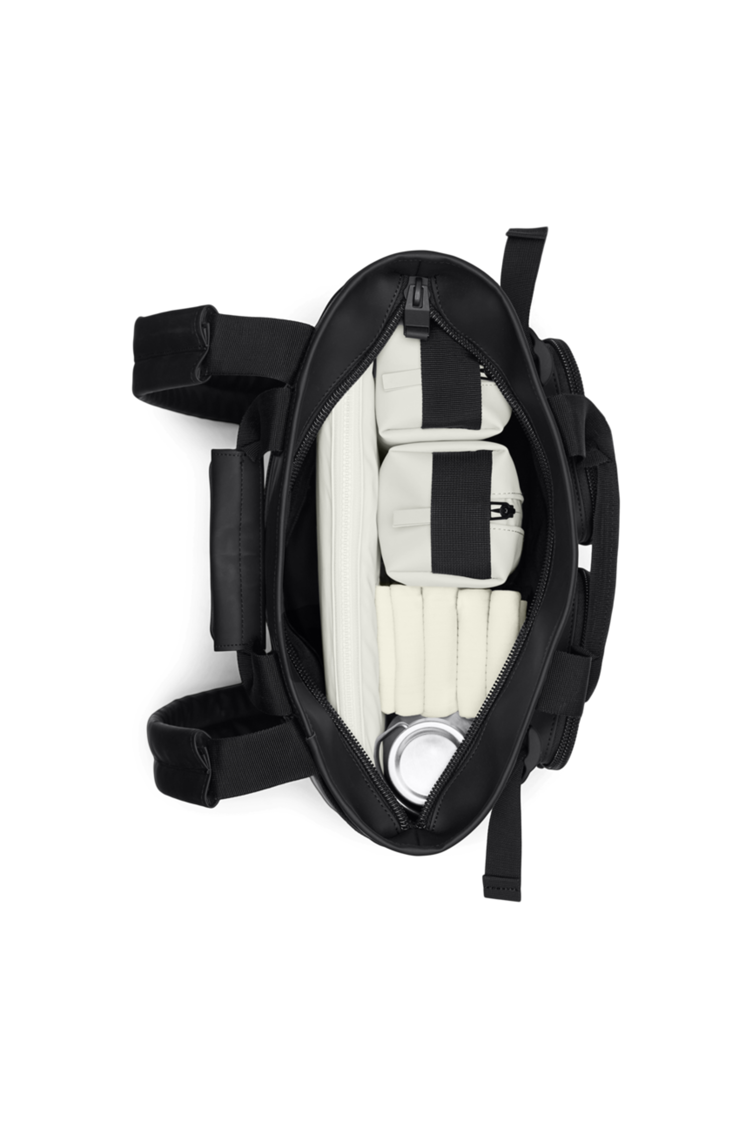 RAINS: Black Texel Backpack Tote | SSENSE