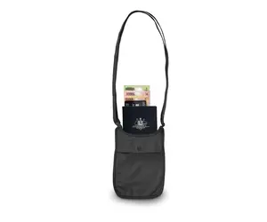 PacSafe Coversafe S75 Secret Travel Neck Pouch- Black - Just Bags 