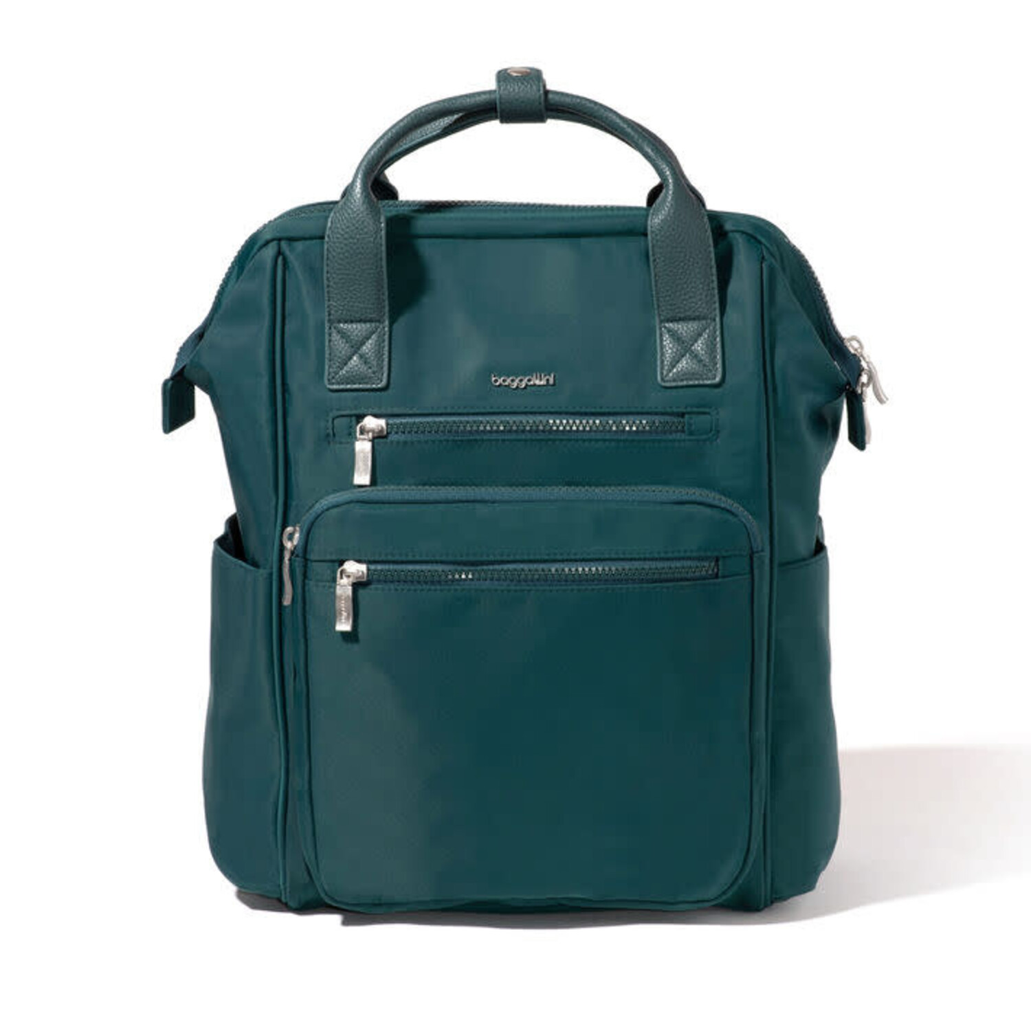 Baggallini Chelsea Laptop Backpack Emerald Twill
