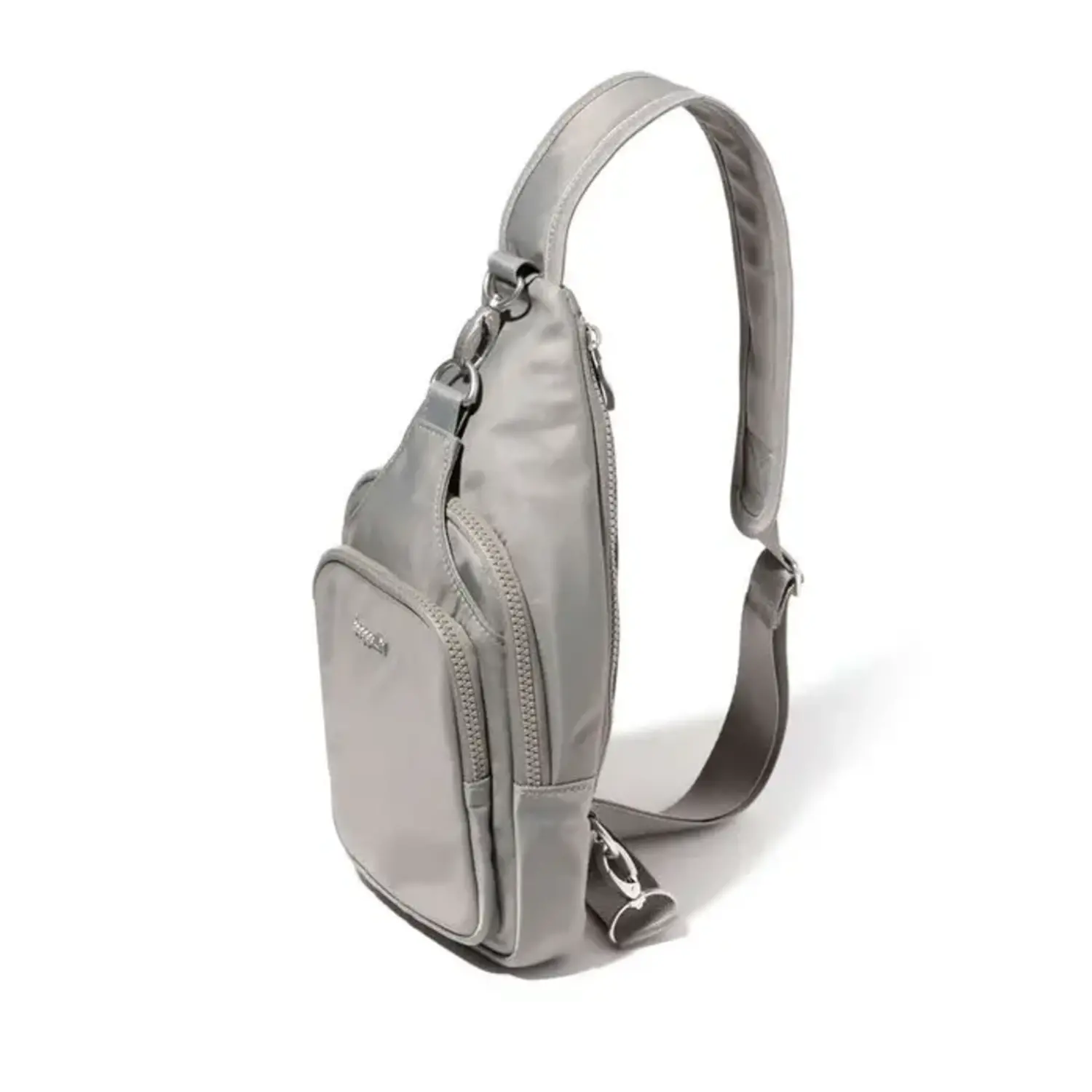Baggallini Manhattan Central Park Sling Bag Steel Grey Twill
