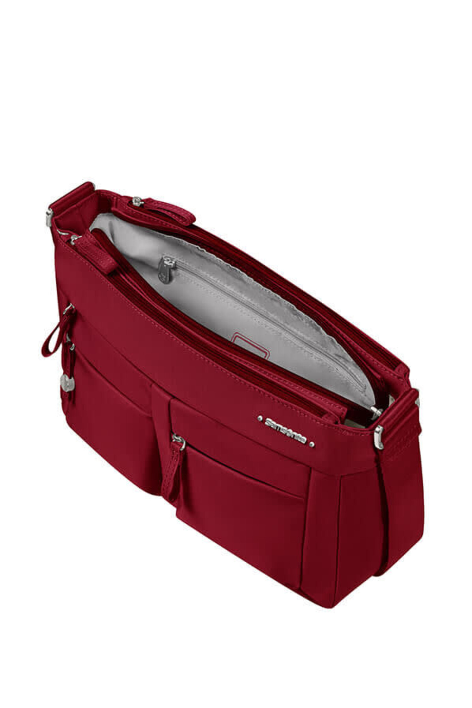 Samsonite Move Horizontal Shoulder Bag- Garnet Red Just Bags