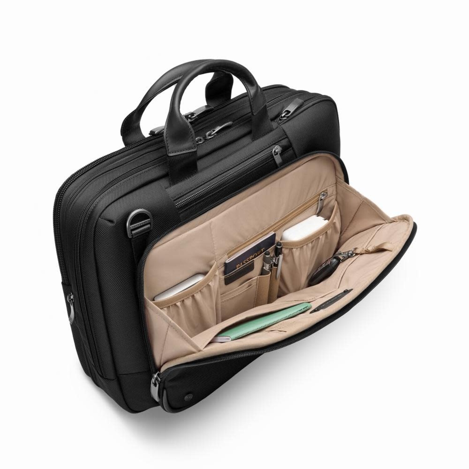 Briggs & Riley ビジネスバッグ ブラック Briggs & Riley Medium Expandable Brief - Black - Just Bags Luggage