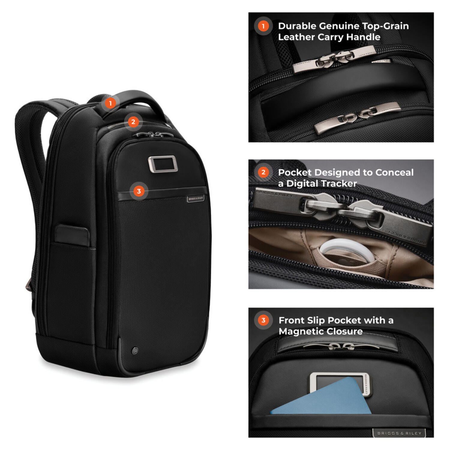 Briggs Riley Work Slim Backpack Black