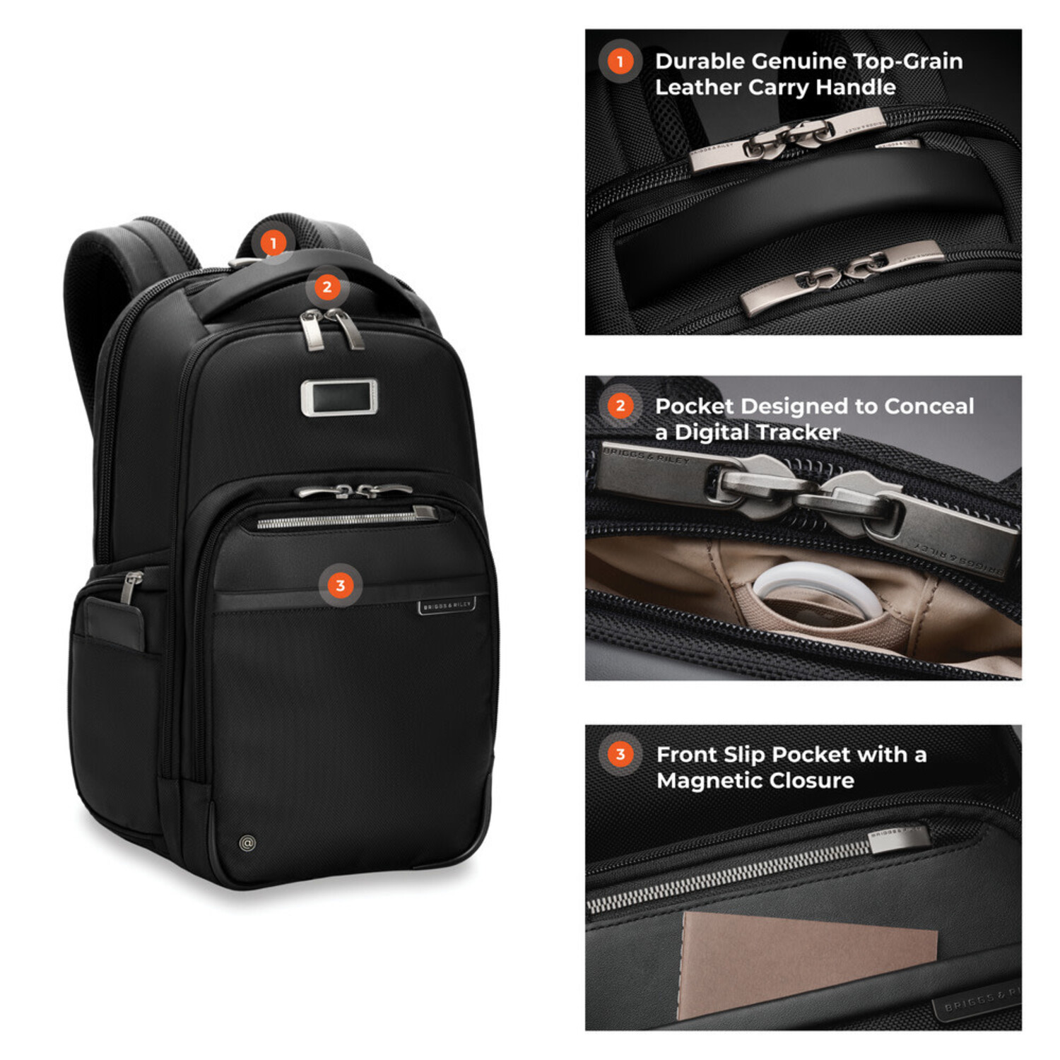 Briggs & Riley ブラック リュック Briggs & Riley Traveler Backpack- Black - Just Bags Luggage Center