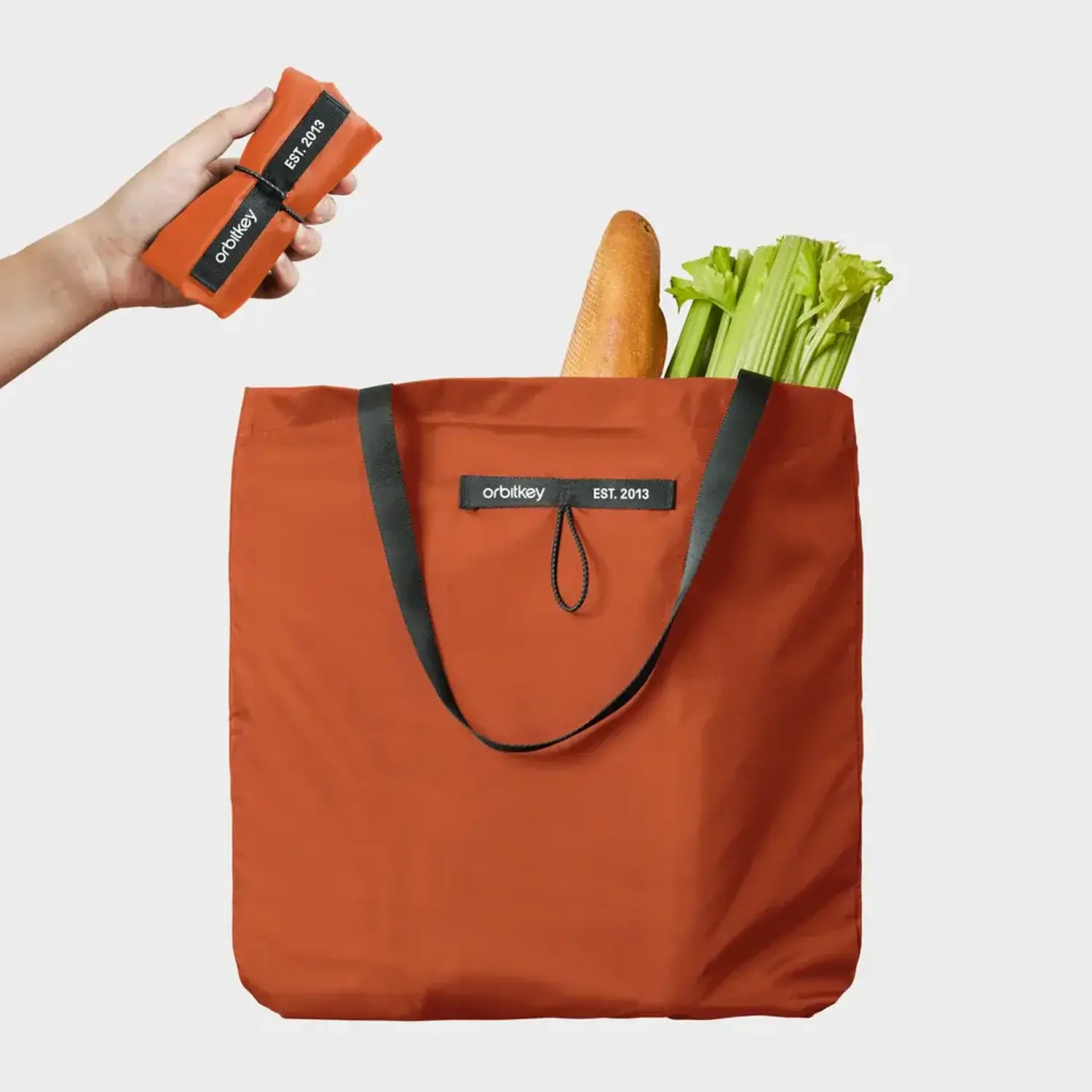 Orbitkey Foldable Tote Bag- Tangerine - Just Bags Luggage Center