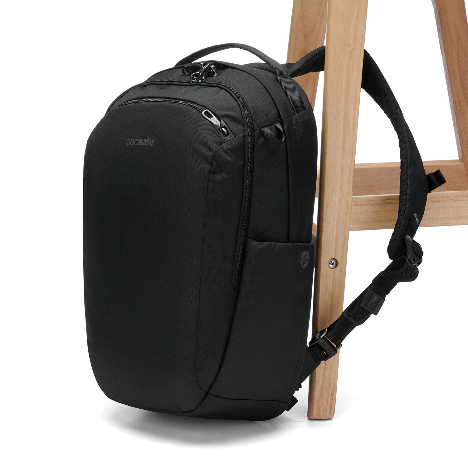 Pacsafe V 26L Anti-Theft Urban Backpack- Jet Black - Just Bags