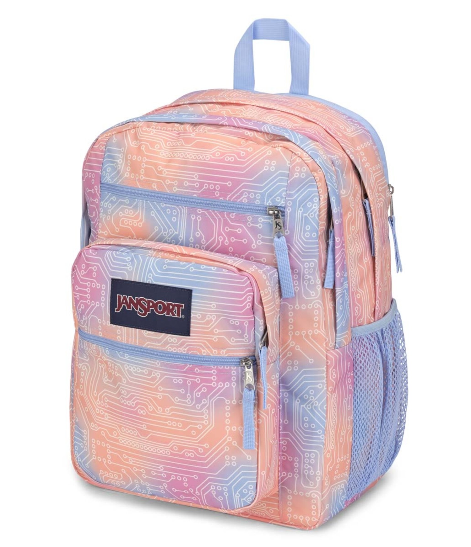 Leather Pink And Blue Jansport Backpack Jansport Big Student