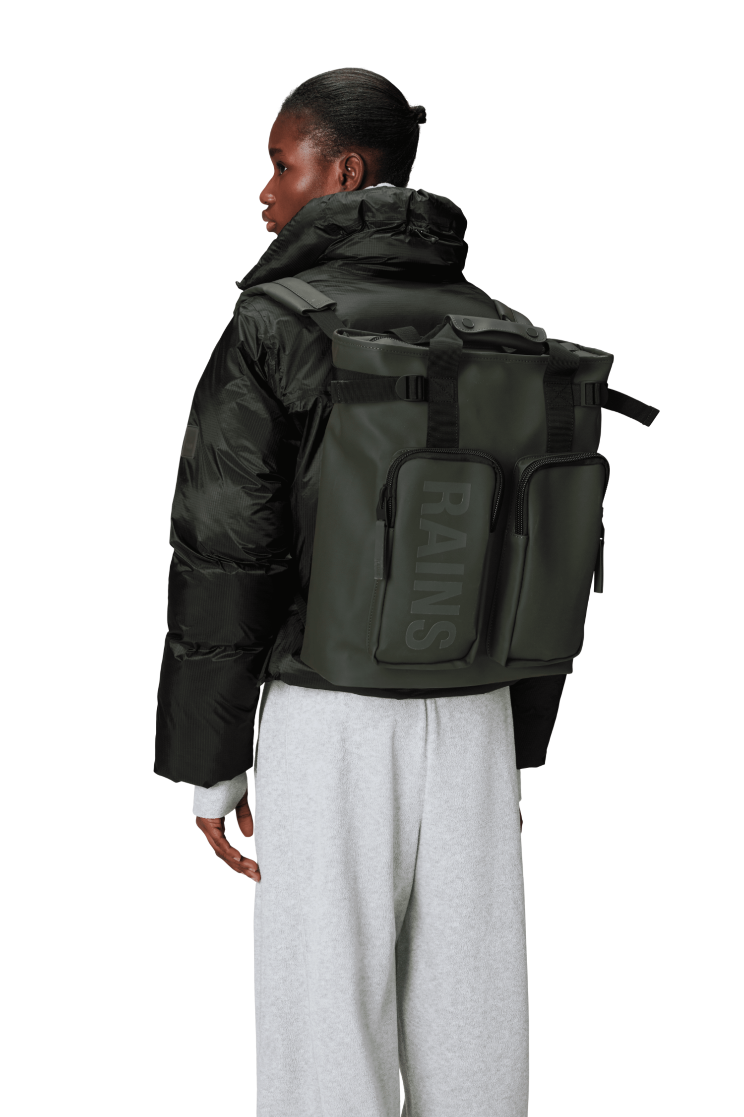 Rains Texel Tote Backpack- Green - Just Bags Luggage Center