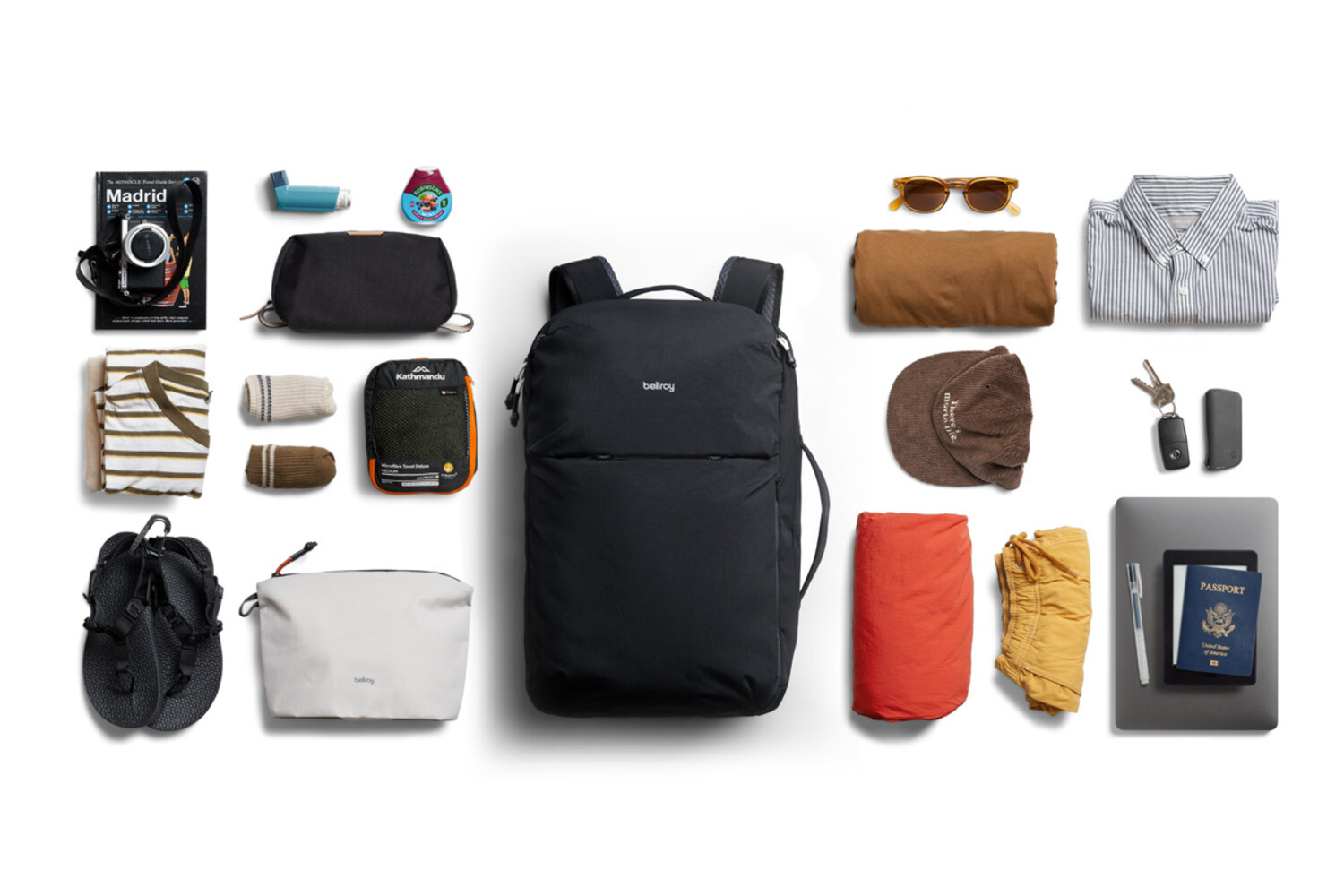 Bellroy Lite Travel Pack 38L- Black - Just Bags Luggage Center