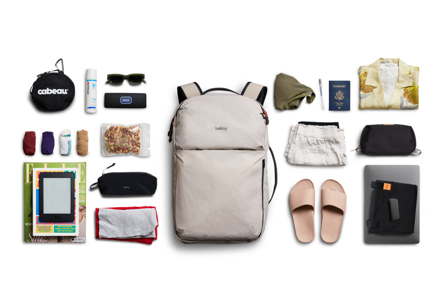 Bellroy Lite Travel Pack 30L- Ash - Just Bags Luggage Center