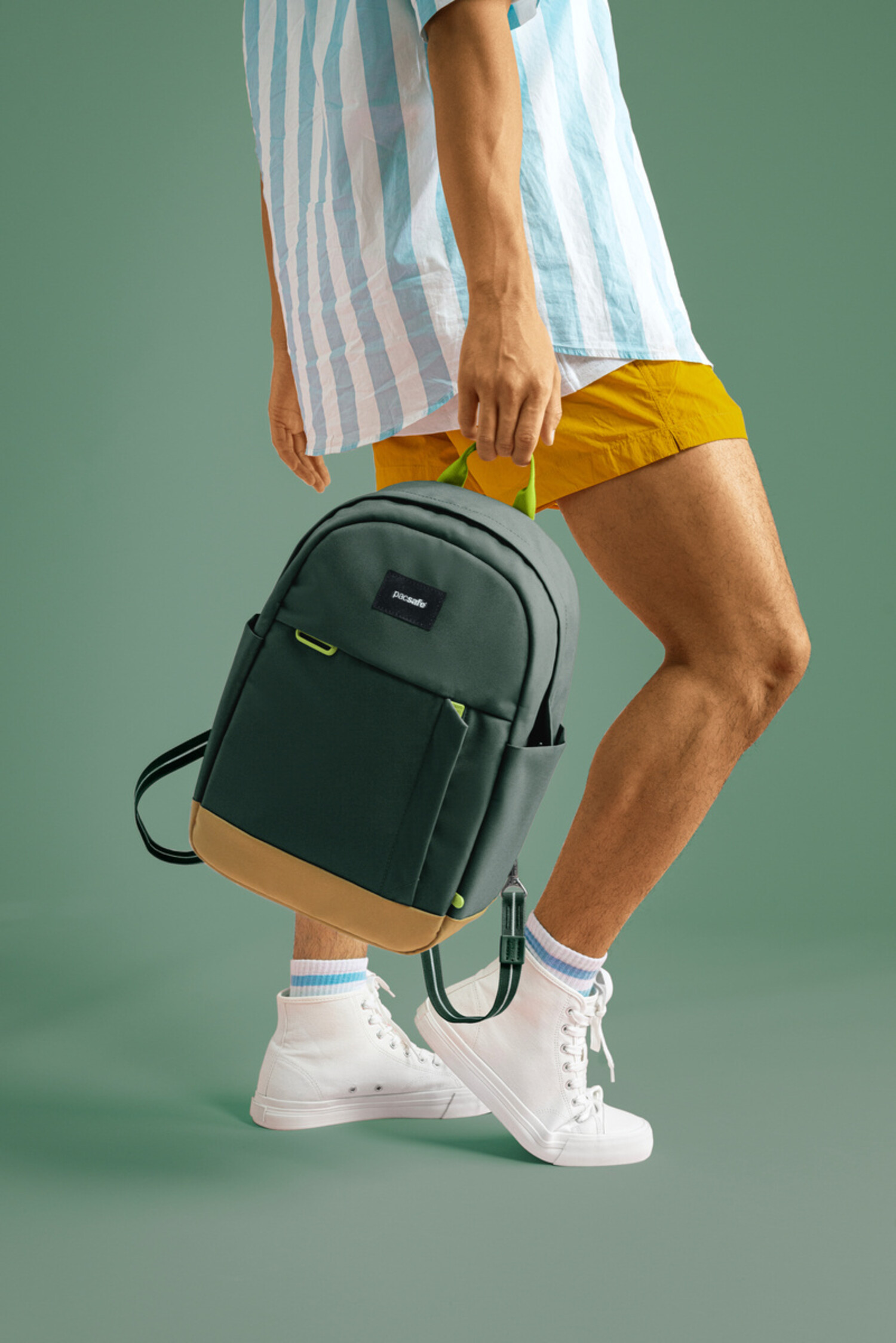 Pacsafe Go 15L Anti-Theft Backpack- Spruce Green - Just Bags