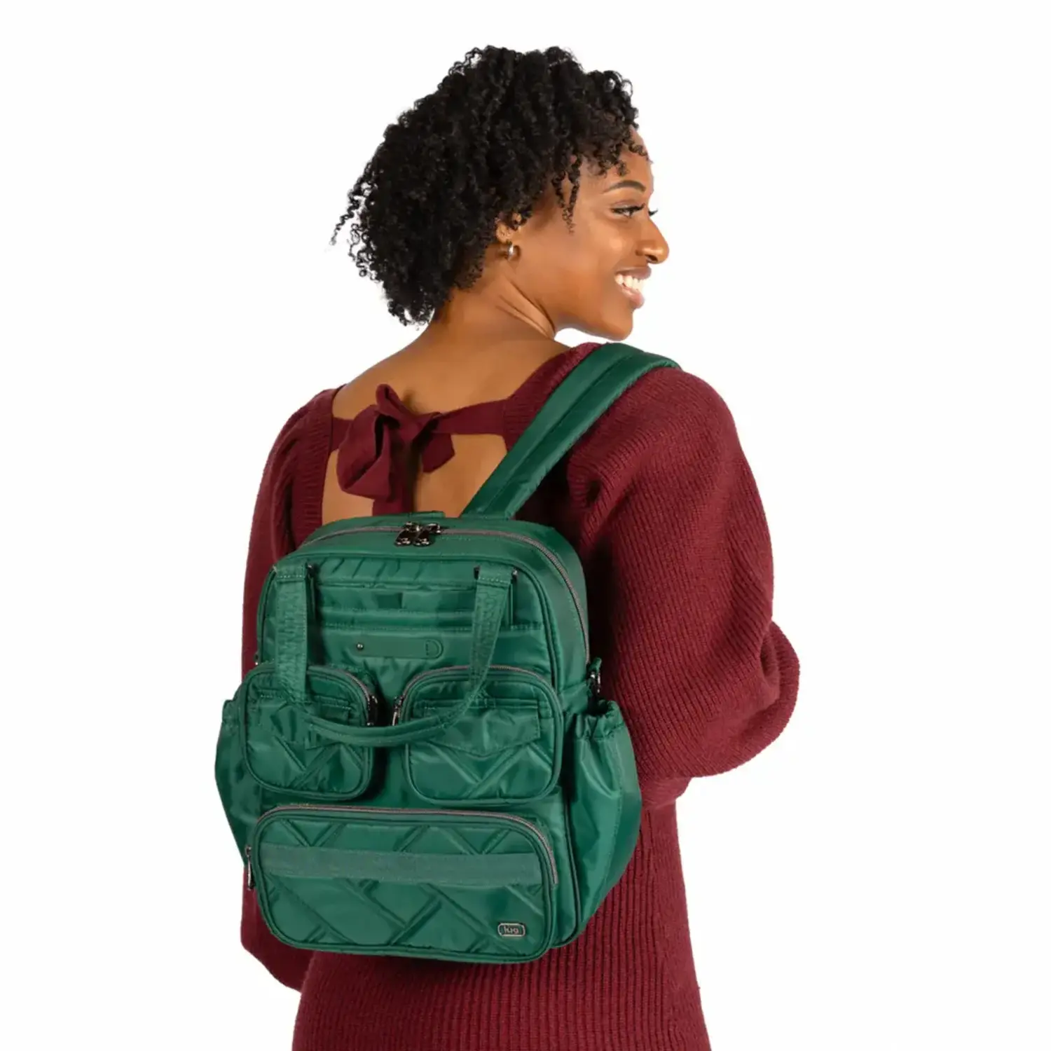 Lug Puddle Jumper Backpack Lime Green Nylon Organizer Travel Packable Bag New lug puddle jumper | eBay main image 2