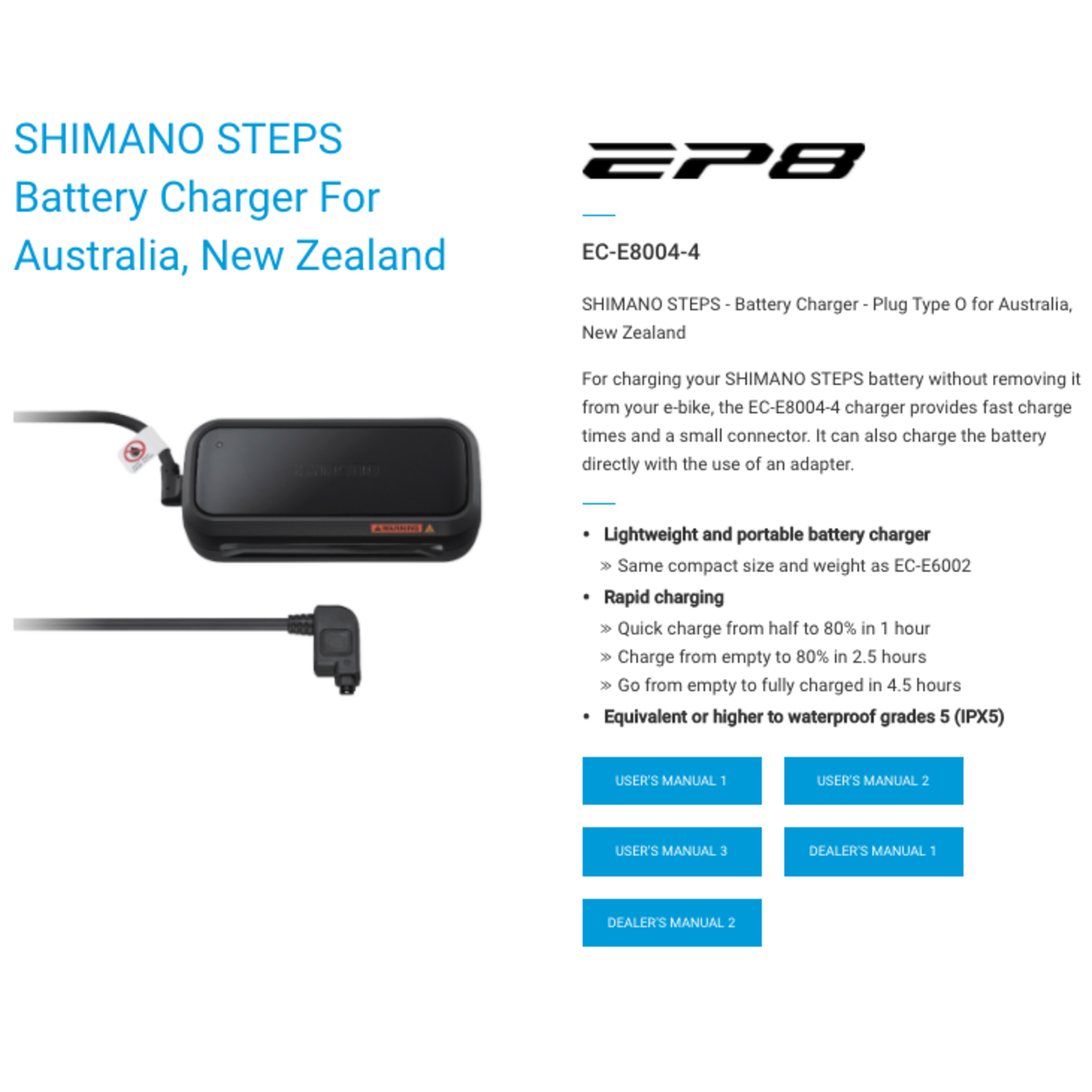 Shimano Shimano  EC-E8004 Fast Battery Charger