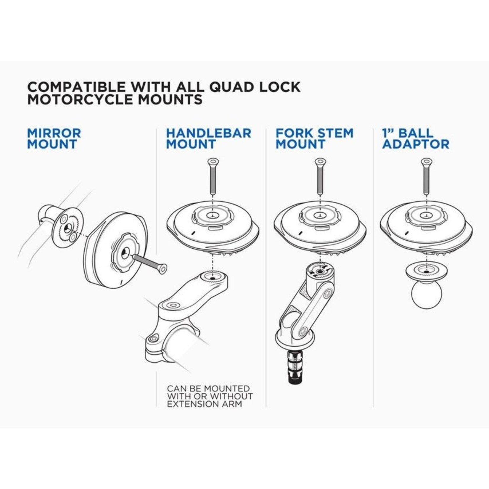 QUAD LOCK Quad Lock Weatherproof Wireless Charging Head