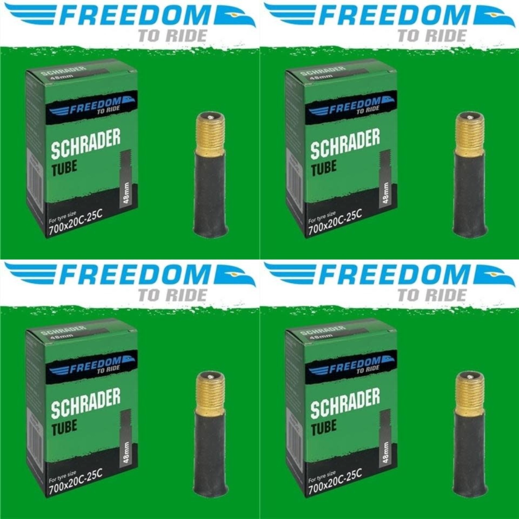 4 Tube Pack - Freedom Schrader 700x20-25C  48mm