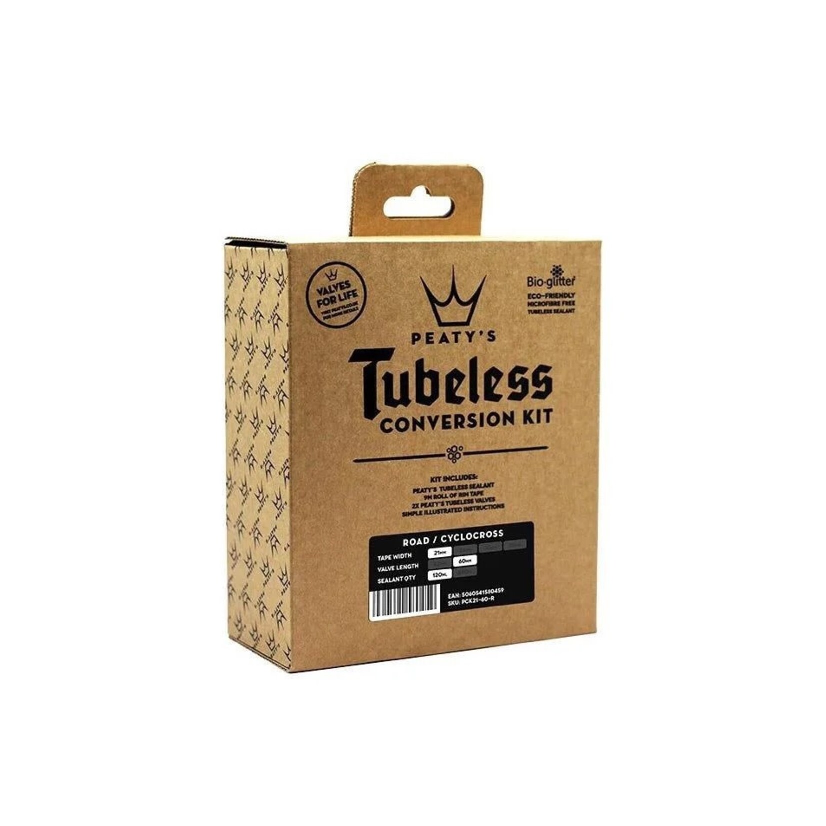 Peaty's Tubeless Conversion Kit 21mm - Road / Cyclocross - Valve Length 60mm