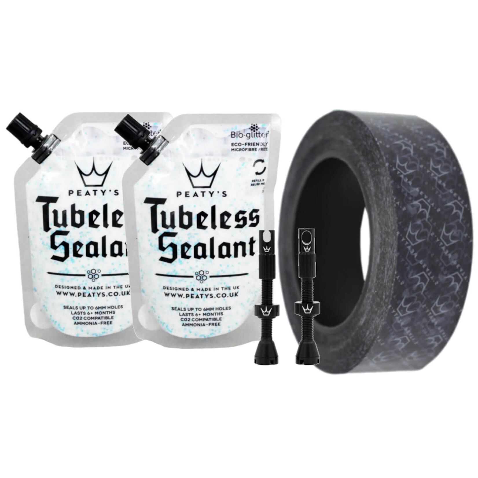 Peaty's Tubeless Conversion Kit 21mm - Road / Cyclocross - Valve Length 60mm