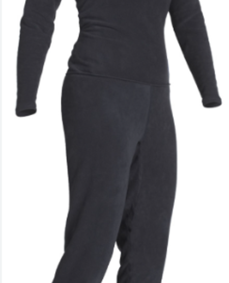 Womens Thick Skin Union Suit w/Zip Medium Black