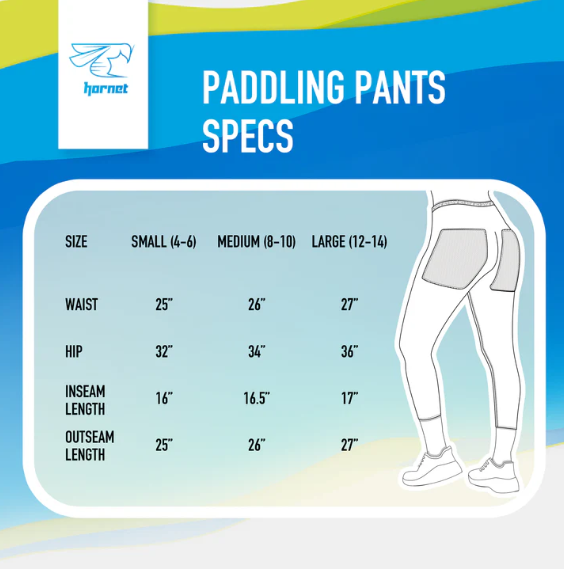 Hornet Non-Slip Cushioned Paddling Pants - Capri Length