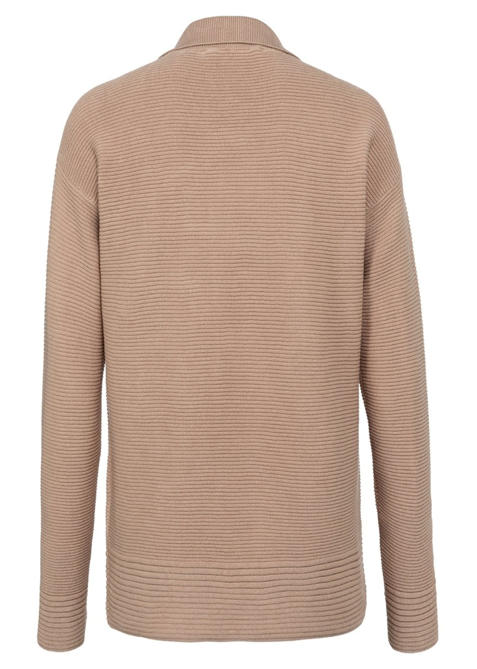 YAYA YAYA Ribbed Sweater with Collar