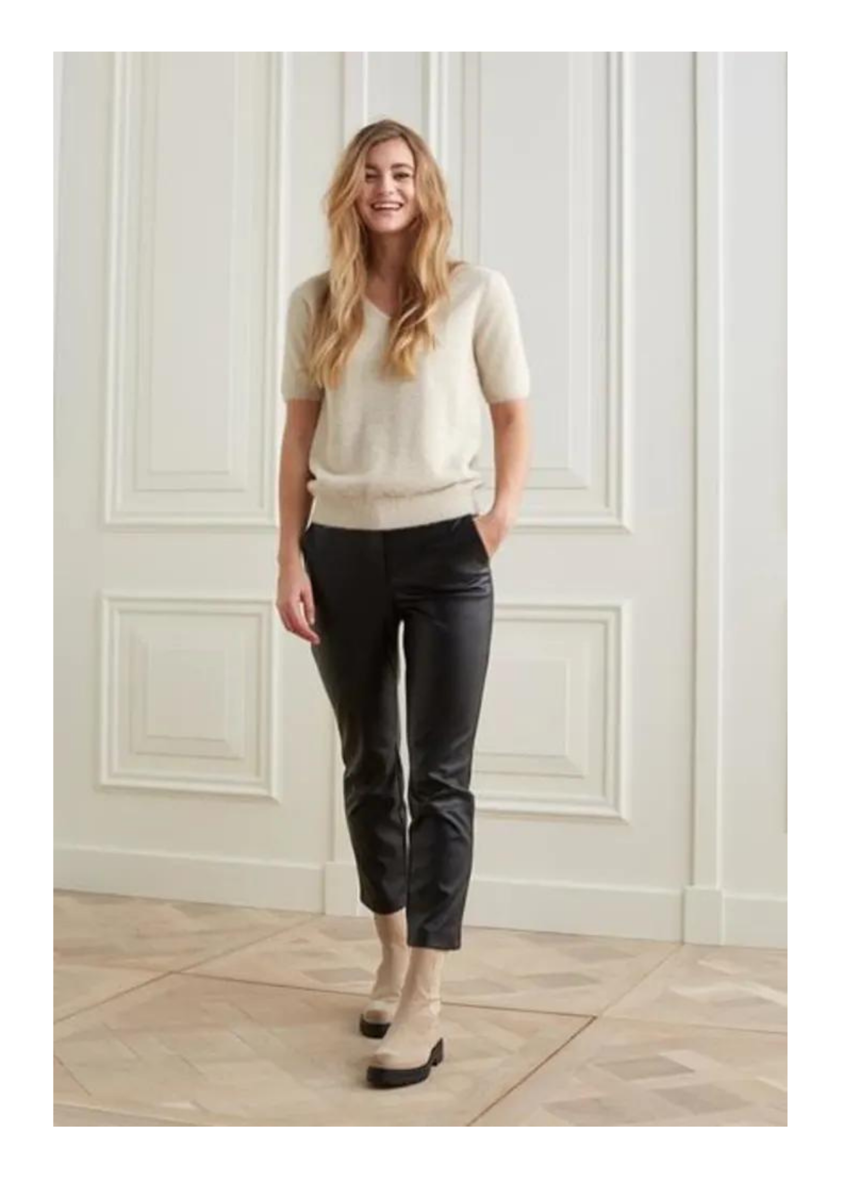 YAYA YAYA - Faux Leather Trousers