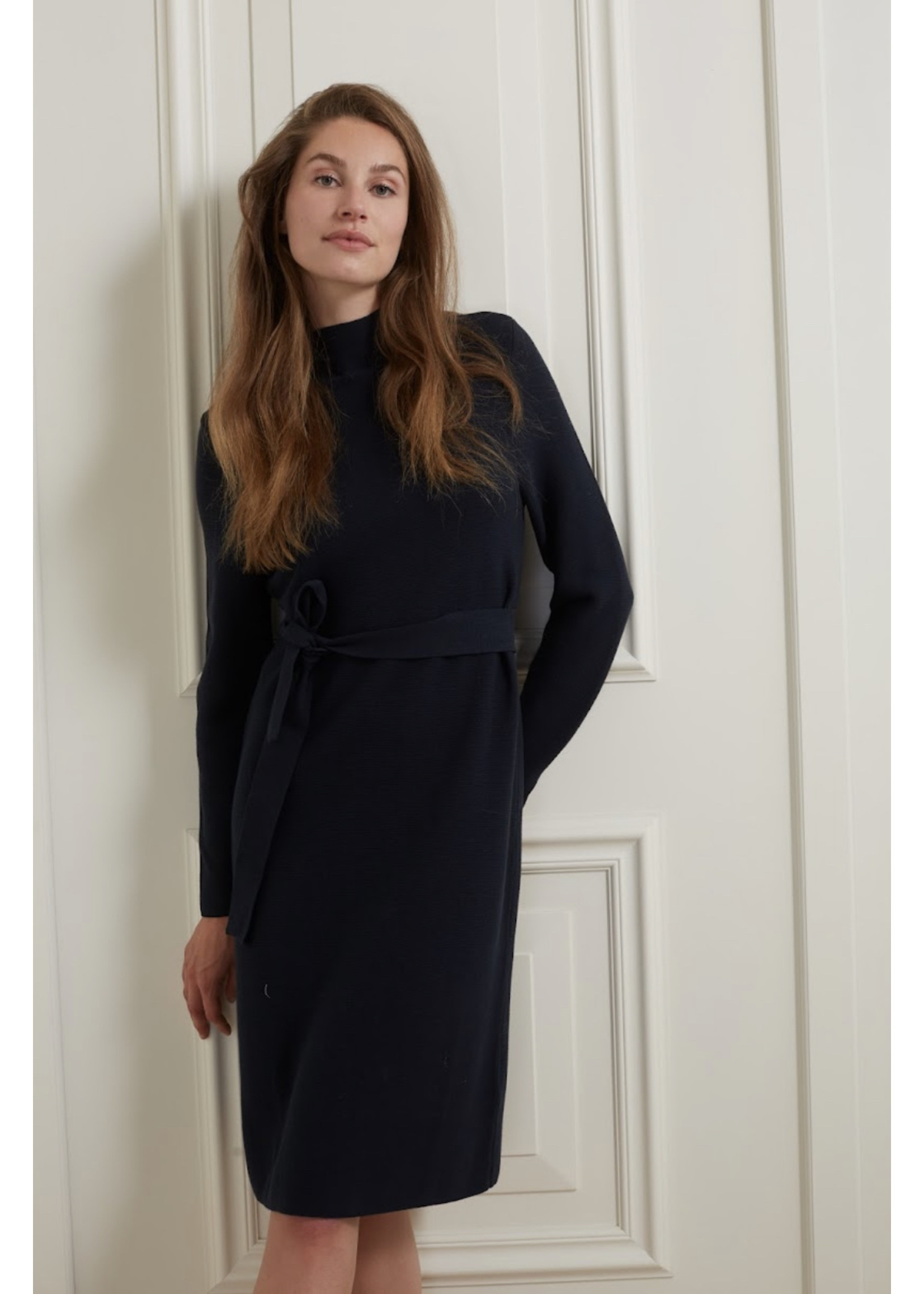 YAYA YAYA - Knitted dress with stand up collar