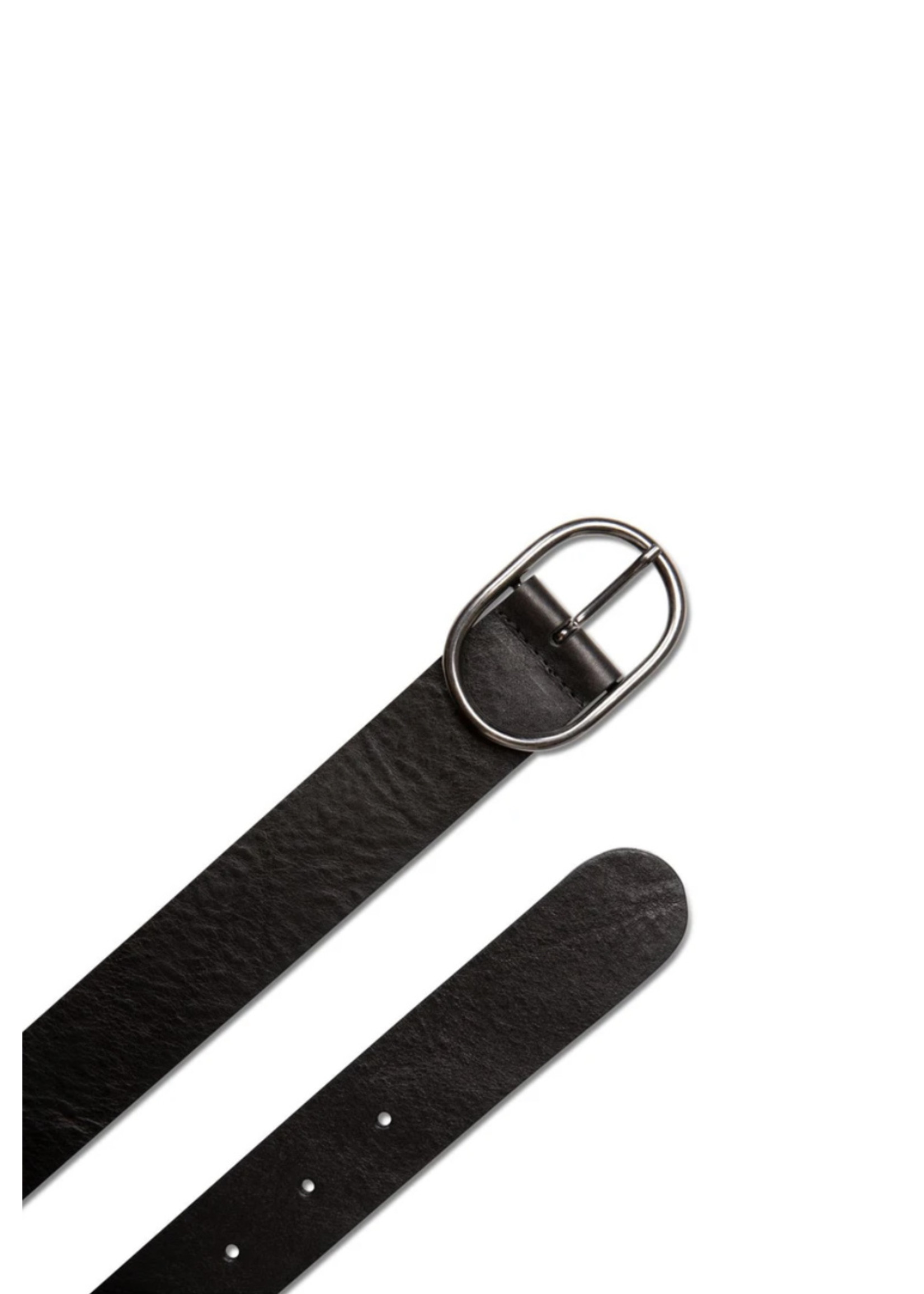 YAYA Yaya - Leather belt with Oval Buckle