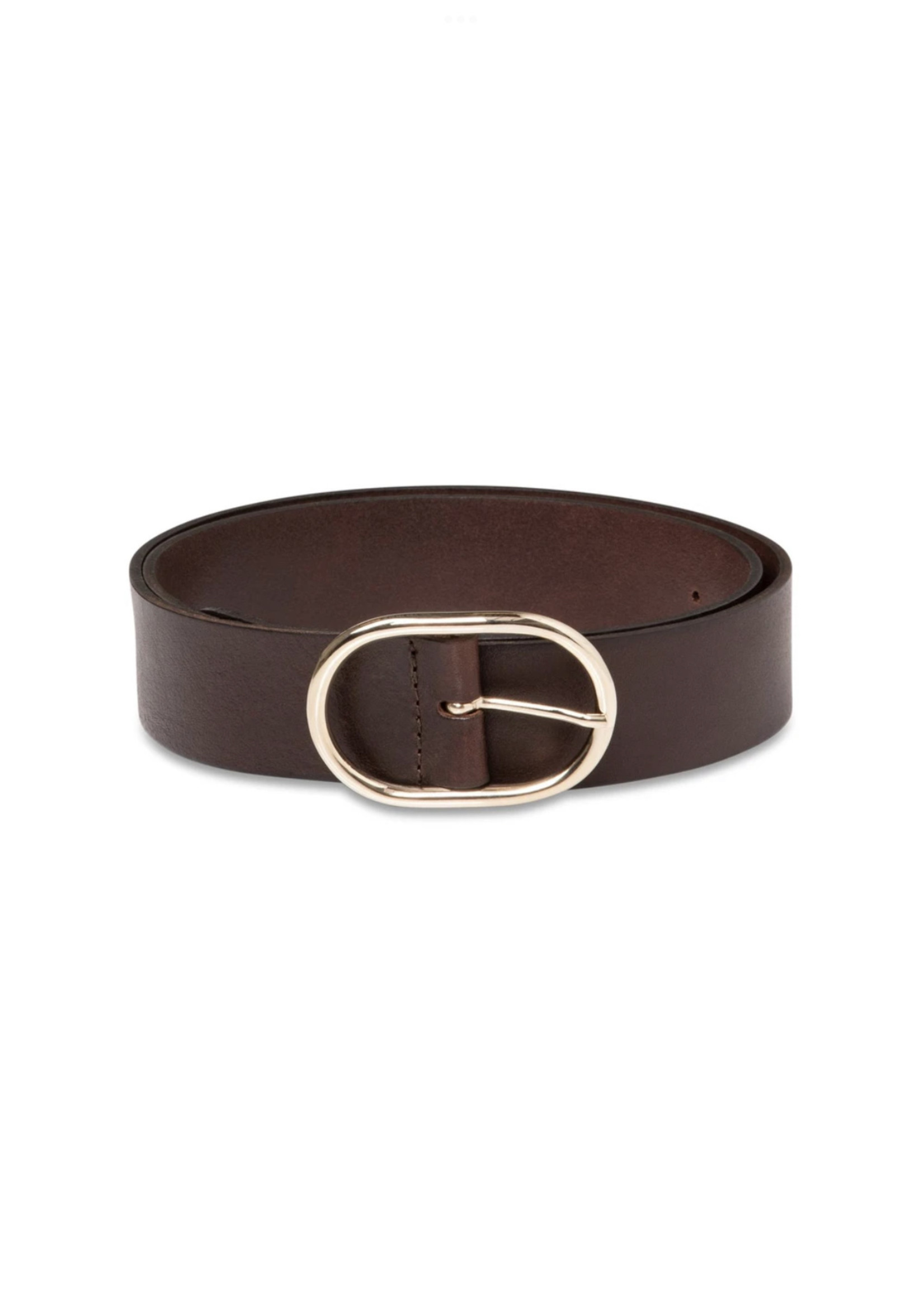 YAYA Yaya - Leather belt with Oval Buckle