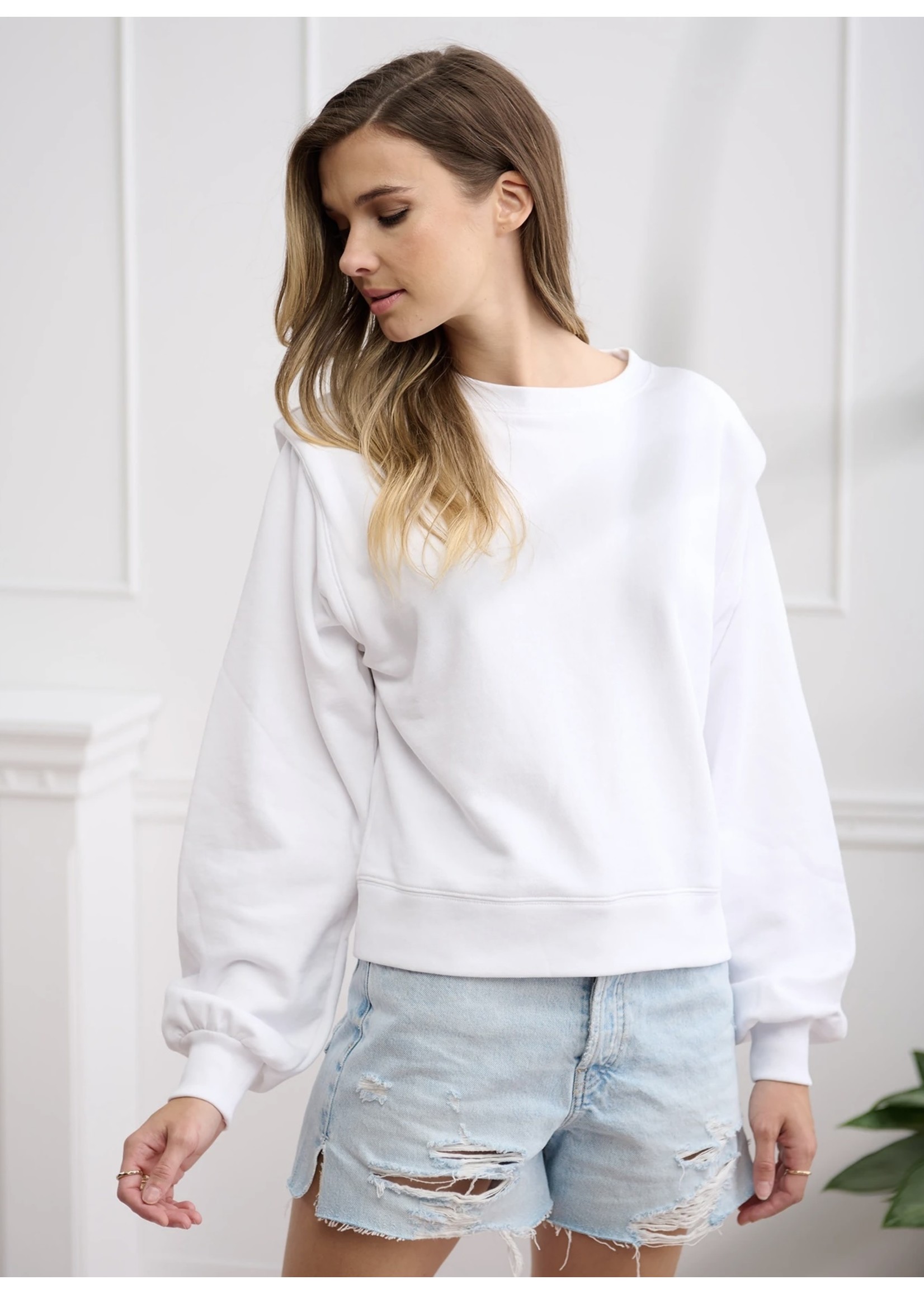 CHRLDR CHRLDR - Fran Strong Shoulder Sweatshirt