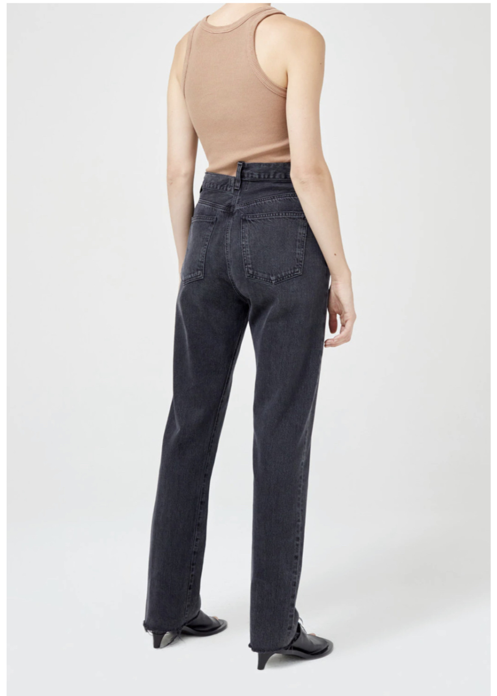 Pull&Bear high waisted mom jean in washed grey