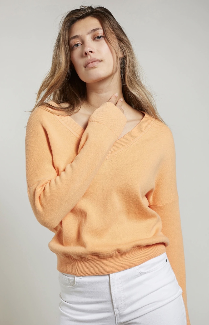 Boxy v neck sweater hot sale