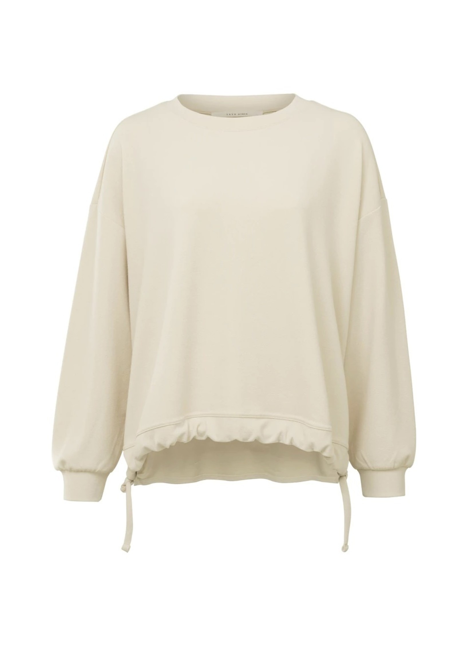 Yaya - Jersey sweater with drawstring 